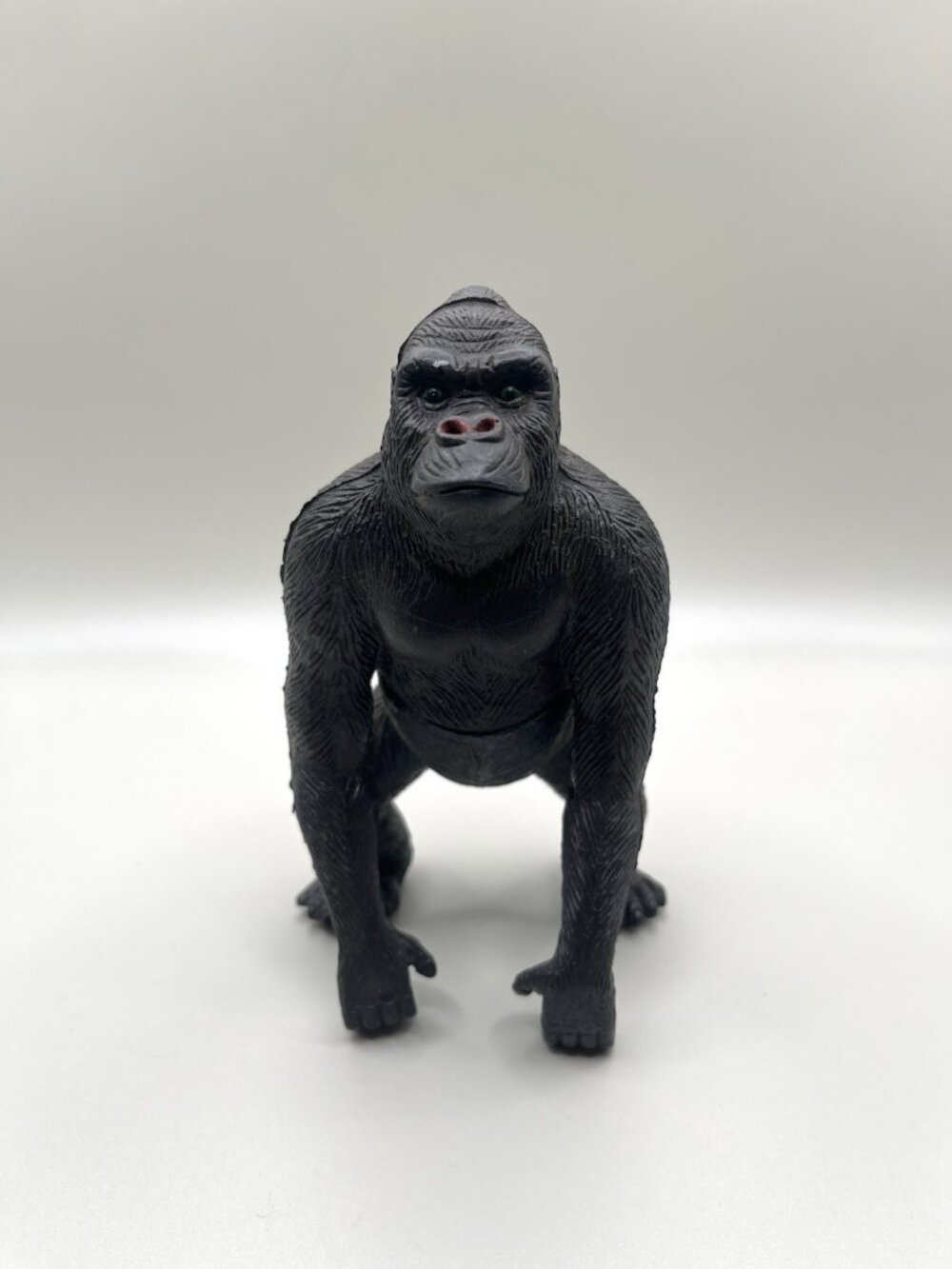 Vintage 80s Imperial Toys Gorilla Ape Figure Black Rubber King Kong Style Retro